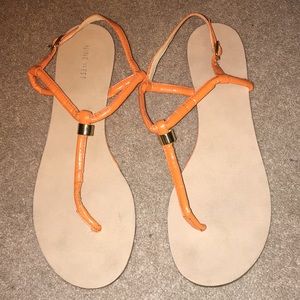 Orange Nine West women’s sandals